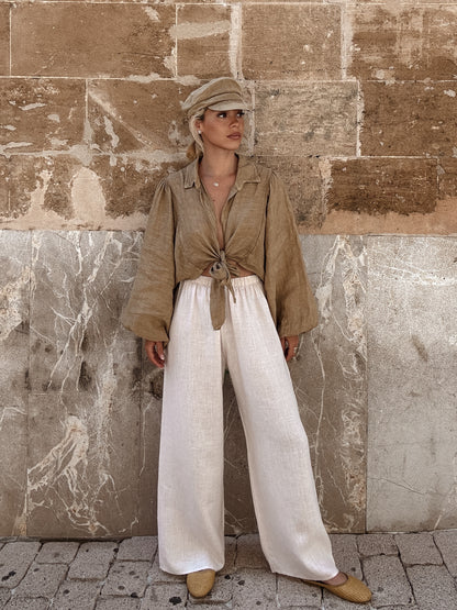 The Pearl Linen Trouser