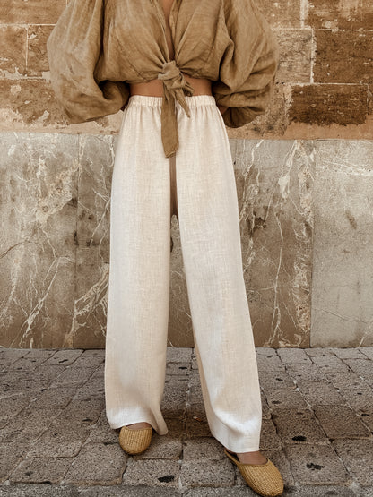 The Pearl Linen Trouser